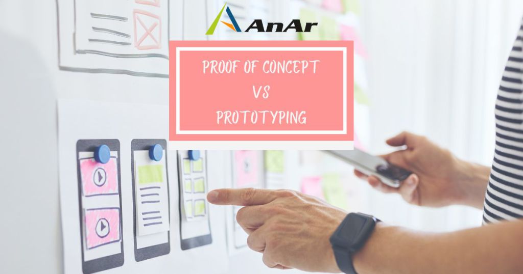 Blog image with image text POC vs Prototyping on AnArSolutions