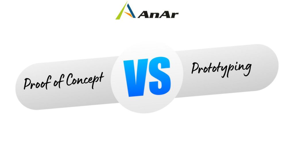 Blog image with image text POC vs Prototyping on AnArSolutions
