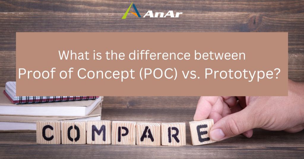 Blog image with image text POC vs Prototyping on AnArSolutions