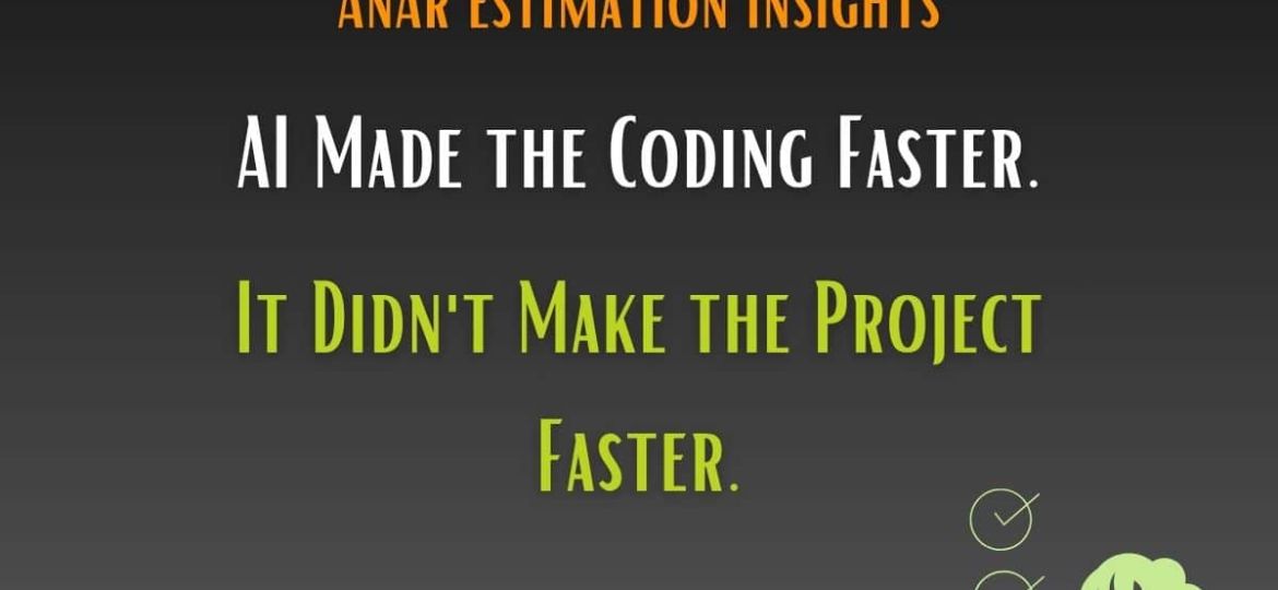 Software delivery timeline showing coding time shrinking while understanding and verification time stays the same.